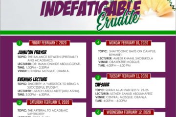 MSSN FUTA_ 2020 theme - The Indefatigable Erudite