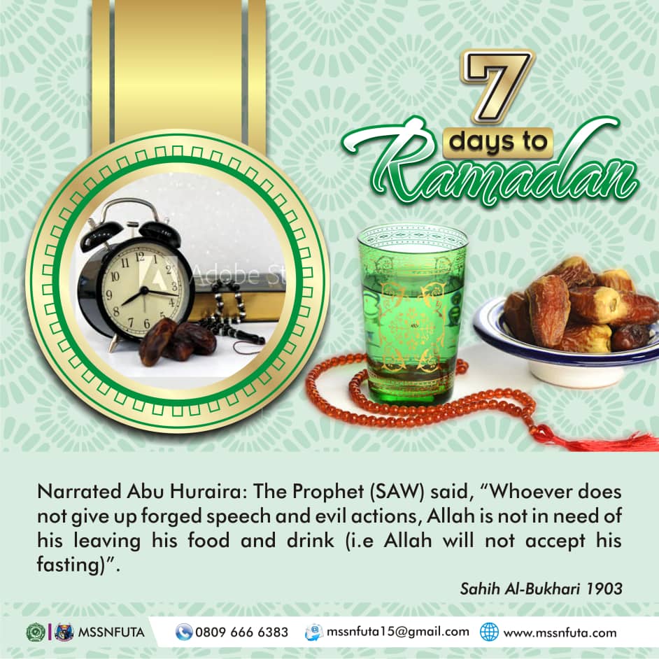 7days to Ramadan Countdown