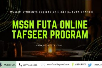 MSSN FUTA Online Tafseer for Ramadan Program
