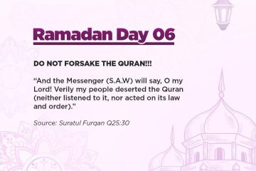 Ramadan Quotes Day 06 : Do not Forsake the Qur'an 21 Ramadan Day 06 - MSSN FUTA