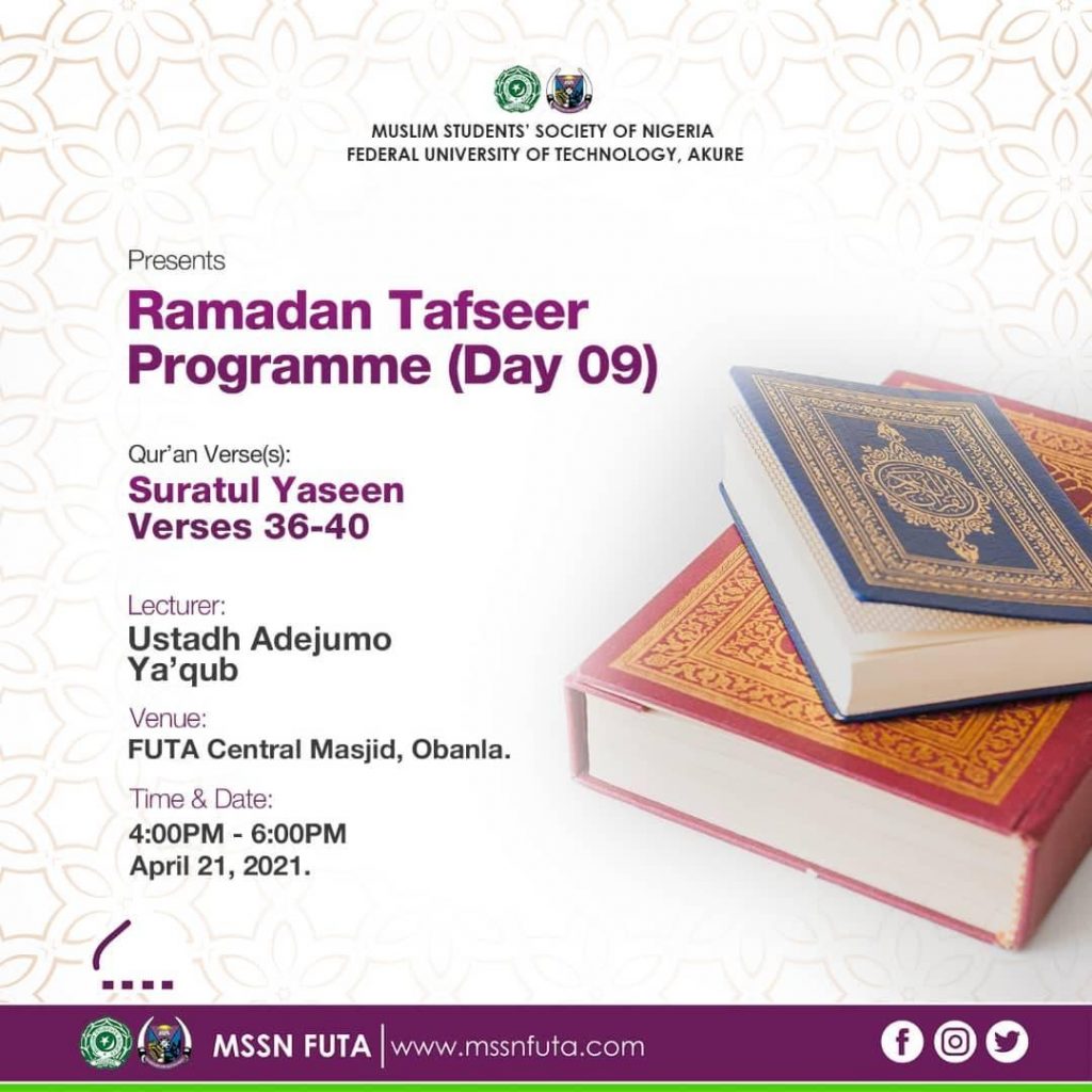 Ramadan Tafseer Day 09 MSSN FUTA