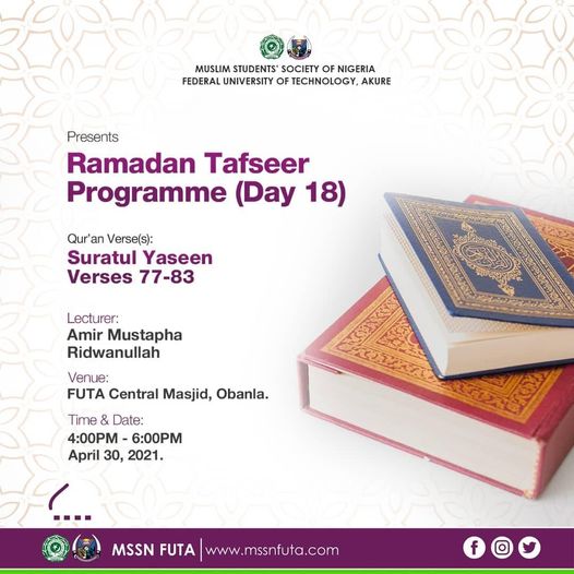 Ramadan Tafseer Day 18 MSSN FUTA