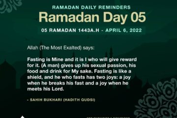 DAILY REMINDER: RAMADAN DAY 05 8 RAMADAN DAY 05