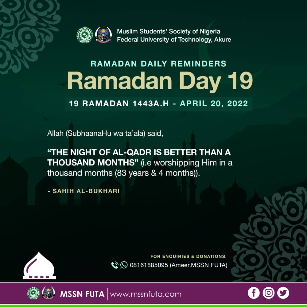 Ramadan Day 19