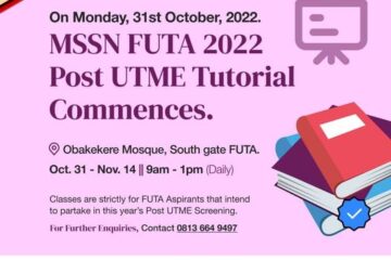POST UTME TUTORIALS BEGINS TODAY! 6 futapostutme