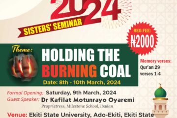 ANNUAL SISTERS' SEMINAR: HOLDING THE BURNING COAL 14 Sis seminar