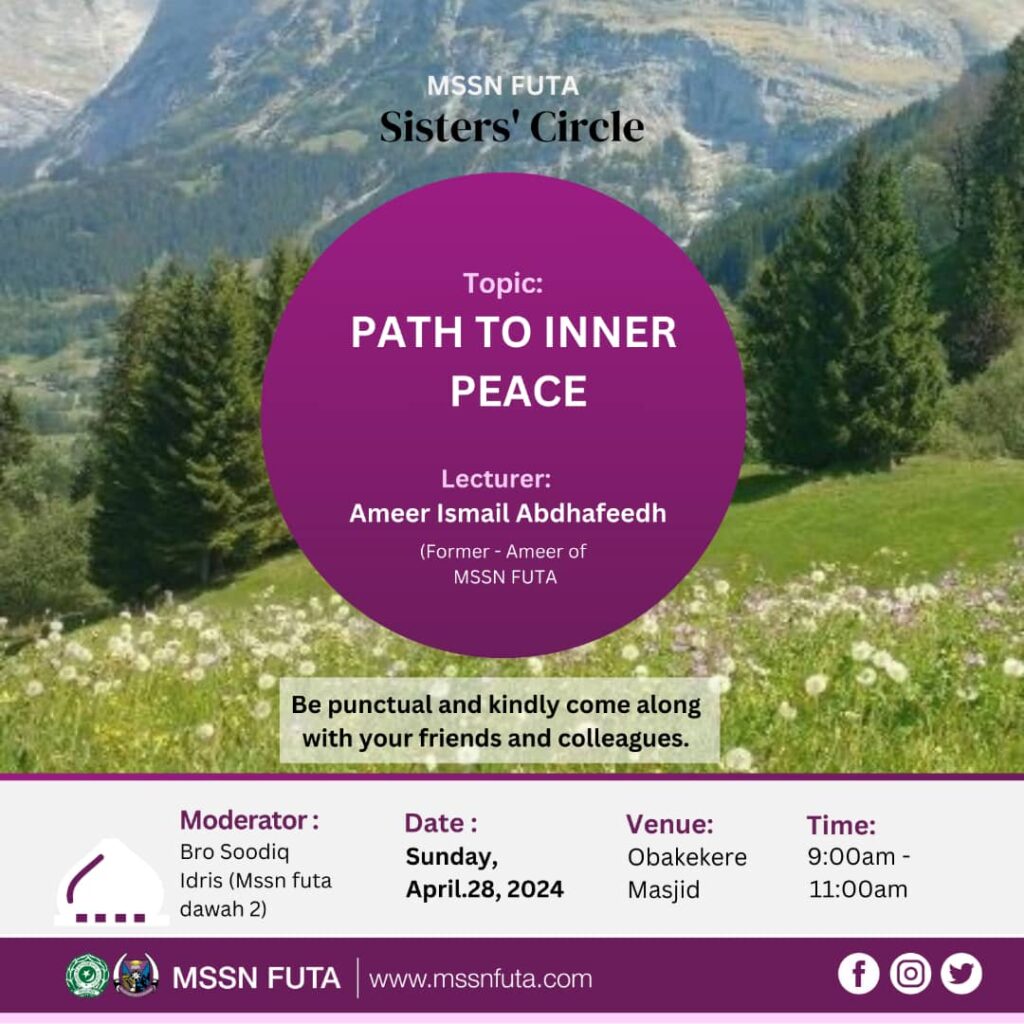 SISTERS' CIRCLE - THE PATH TO INNER PEACE 1 SISTERS CIRCLE