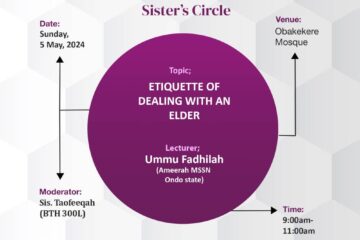 SISTERS' CIRCLE - ETIQUETTE OF DEALING WITH AN ELDER 9 SISTERS CIRCLE