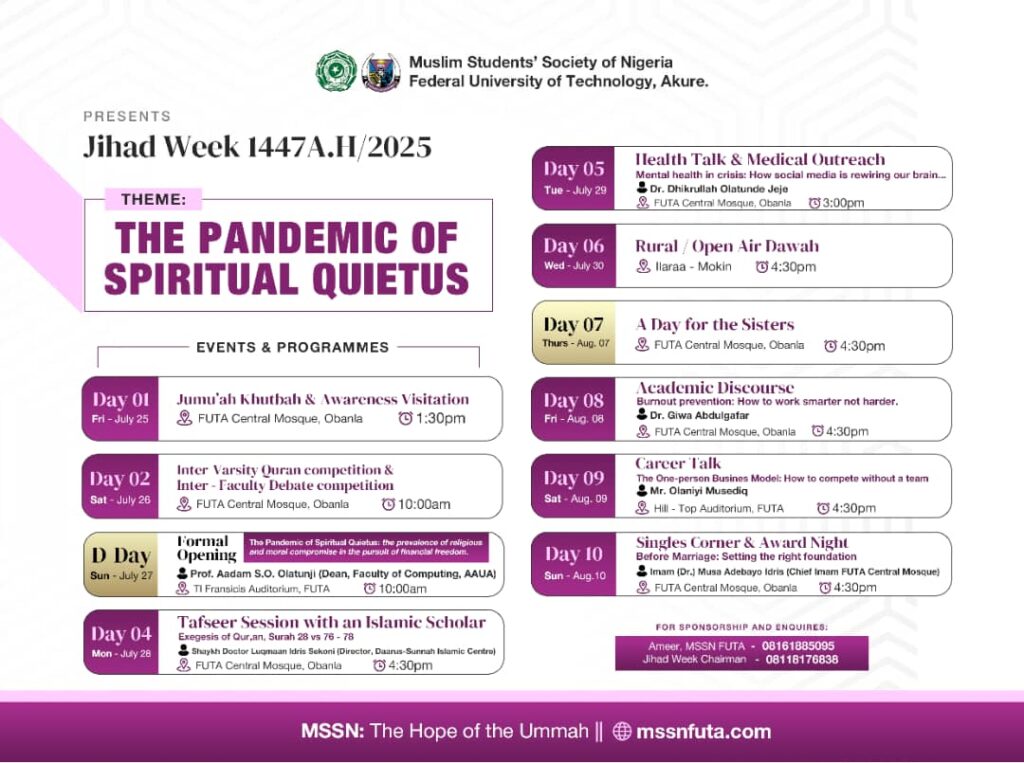 JIHAD WEEK 1447AH / 2025: ORDER OF EVENTS 1 IMG 20250716 WA0012